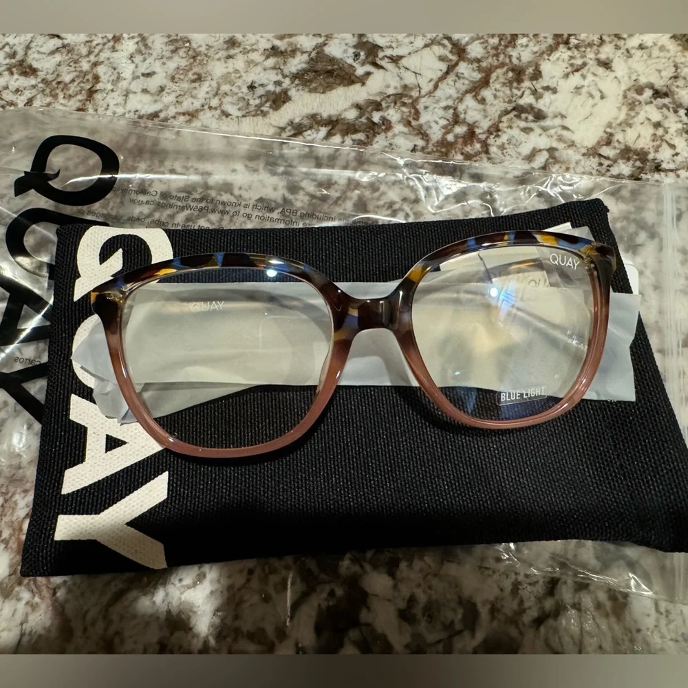 Quay Call Me Blue Blocking Glasses
